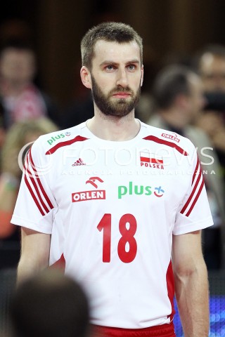  16.05.2014 WROCLAW <br />SIATKOWKA MEZCZYZN <br />TURNIEJ KWALIFIKACYJNY DO MISTRZOSTW EUROPY 2015<br />2015 FIVB WORLD CHAMPIONSHIP - EUROPEAN QUALIFICATION MEN <br />MECZ POLSKA - LOTWA ( POLAND - LATVIA ) <br />N/Z MARCIN MOZDZONEK GLOWKA PORTRET SYLWETKA<br /> 