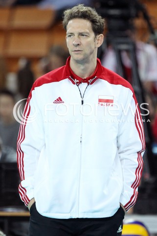  16.05.2014 WROCLAW <br />SIATKOWKA MEZCZYZN <br />TURNIEJ KWALIFIKACYJNY DO MISTRZOSTW EUROPY 2015<br />2015 FIVB WORLD CHAMPIONSHIP - EUROPEAN QUALIFICATION MEN <br />MECZ POLSKA - LOTWA ( POLAND - LATVIA ) <br />N/Z STEPHANE ANTIGA TRENER ( HEAD COACH ) SYLWETKA <br /> 