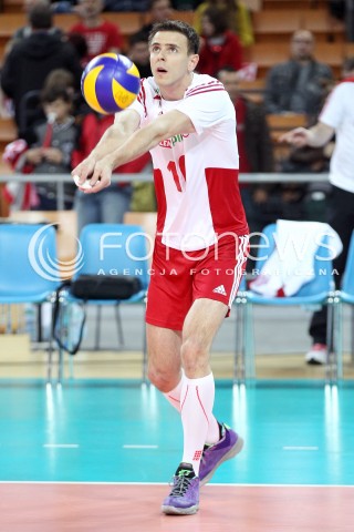  16.05.2014 WROCLAW <br />SIATKOWKA MEZCZYZN <br />TURNIEJ KWALIFIKACYJNY DO MISTRZOSTW EUROPY 2015<br />2015 FIVB WORLD CHAMPIONSHIP - EUROPEAN QUALIFICATION MEN <br />MECZ POLSKA - LOTWA ( POLAND - LATVIA ) <br />N/Z MARIUSZ WLAZLY SYLWETKA<br /> 