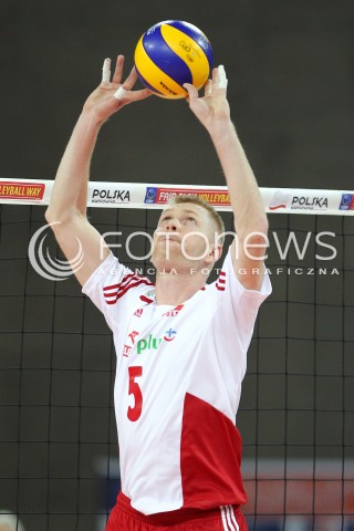  16.05.2014 WROCLAW <br />SIATKOWKA MEZCZYZN <br />TURNIEJ KWALIFIKACYJNY DO MISTRZOSTW EUROPY 2015<br />2015 FIVB WORLD CHAMPIONSHIP - EUROPEAN QUALIFICATION MEN <br />MECZ POLSKA - LOTWA ( POLAND - LATVIA ) <br />N/Z PAWEL ZAGUMNY SYLWETKA <br /> 