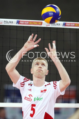  16.05.2014 WROCLAW <br />SIATKOWKA MEZCZYZN <br />TURNIEJ KWALIFIKACYJNY DO MISTRZOSTW EUROPY 2015<br />2015 FIVB WORLD CHAMPIONSHIP - EUROPEAN QUALIFICATION MEN <br />MECZ POLSKA - LOTWA ( POLAND - LATVIA ) <br />N/Z PAWEL ZAGUMNY SYLWETKA <br /> 