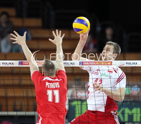  16.05.2014 WROCLAW <br />SIATKOWKA MEZCZYZN <br />TURNIEJ KWALIFIKACYJNY DO MISTRZOSTW EUROPY 2015<br />2015 FIVB WORLD CHAMPIONSHIP - EUROPEAN QUALIFICATION MEN <br />MECZ POLSKA - LOTWA ( POLAND - LATVIA ) <br />N/Z MICHAL KUBIAK<br /> 