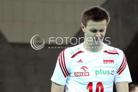  16.05.2014 WROCLAW <br />SIATKOWKA MEZCZYZN <br />TURNIEJ KWALIFIKACYJNY DO MISTRZOSTW EUROPY 2015<br />2015 FIVB WORLD CHAMPIONSHIP - EUROPEAN QUALIFICATION MEN <br />MECZ POLSKA - LOTWA ( POLAND - LATVIA ) <br />N/Z MARIUSZ WLAZLY ZLOSC EMOCJE<br /> 