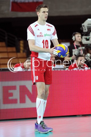  16.05.2014 WROCLAW <br />SIATKOWKA MEZCZYZN <br />TURNIEJ KWALIFIKACYJNY DO MISTRZOSTW EUROPY 2015<br />2015 FIVB WORLD CHAMPIONSHIP - EUROPEAN QUALIFICATION MEN <br />MECZ POLSKA - LOTWA ( POLAND - LATVIA ) <br />N/Z MARIUSZ WLAZLY SYLWETKA <br /> 