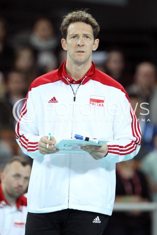  16.05.2014 WROCLAW <br />SIATKOWKA MEZCZYZN <br />TURNIEJ KWALIFIKACYJNY DO MISTRZOSTW EUROPY 2015<br />2015 FIVB WORLD CHAMPIONSHIP - EUROPEAN QUALIFICATION MEN <br />MECZ POLSKA - LOTWA ( POLAND - LATVIA ) <br />N/Z STEPHANE ANTIGA TRENER ( HEAD COACH ) SYLWETKA <br /> 