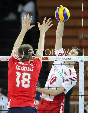  16.05.2014 WROCLAW <br />SIATKOWKA MEZCZYZN <br />TURNIEJ KWALIFIKACYJNY DO MISTRZOSTW EUROPY 2015<br />2015 FIVB WORLD CHAMPIONSHIP - EUROPEAN QUALIFICATION MEN <br />MECZ POLSKA - LOTWA ( POLAND - LATVIA ) <br />N/Z MARIUSZ WLAZLY <br /> 
