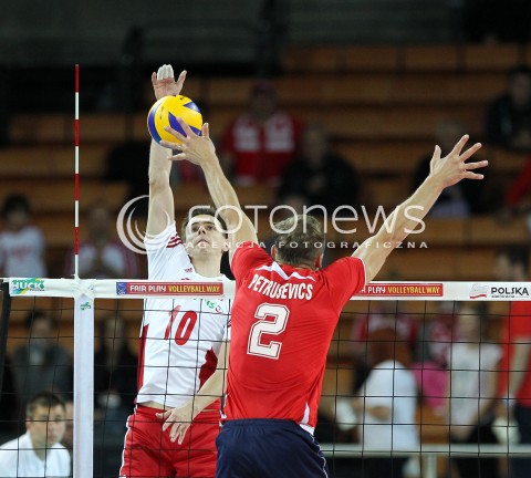  16.05.2014 WROCLAW <br />SIATKOWKA MEZCZYZN <br />TURNIEJ KWALIFIKACYJNY DO MISTRZOSTW EUROPY 2015<br />2015 FIVB WORLD CHAMPIONSHIP - EUROPEAN QUALIFICATION MEN <br />MECZ POLSKA - LOTWA ( POLAND - LATVIA ) <br />N/Z MARIUSZ WLAZLY<br /> 