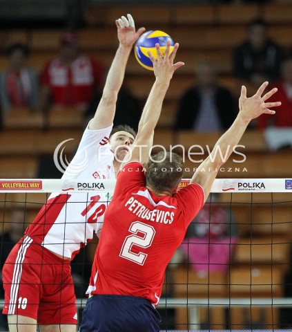  16.05.2014 WROCLAW <br />SIATKOWKA MEZCZYZN <br />TURNIEJ KWALIFIKACYJNY DO MISTRZOSTW EUROPY 2015<br />2015 FIVB WORLD CHAMPIONSHIP - EUROPEAN QUALIFICATION MEN <br />MECZ POLSKA - LOTWA ( POLAND - LATVIA ) <br />N/Z MARIUSZ WLAZLY<br /> 