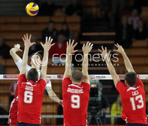  16.05.2014 WROCLAW <br />SIATKOWKA MEZCZYZN <br />TURNIEJ KWALIFIKACYJNY DO MISTRZOSTW EUROPY 2015<br />2015 FIVB WORLD CHAMPIONSHIP - EUROPEAN QUALIFICATION MEN <br />MECZ POLSKA - LOTWA ( POLAND - LATVIA ) <br />N/Z MARIUSZ WLAZLY<br /> 