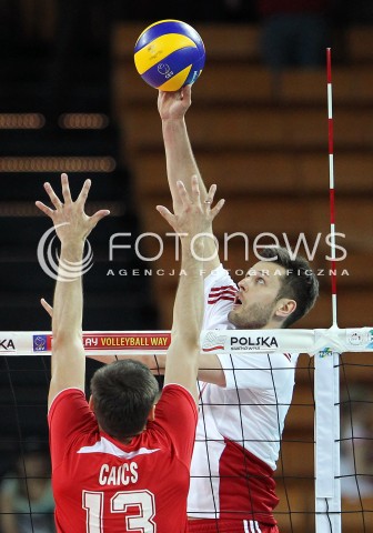  16.05.2014 WROCLAW <br />SIATKOWKA MEZCZYZN <br />TURNIEJ KWALIFIKACYJNY DO MISTRZOSTW EUROPY 2015<br />2015 FIVB WORLD CHAMPIONSHIP - EUROPEAN QUALIFICATION MEN <br />MECZ POLSKA - LOTWA ( POLAND - LATVIA ) <br />N/Z MICHAL WINIARSKI<br /> 