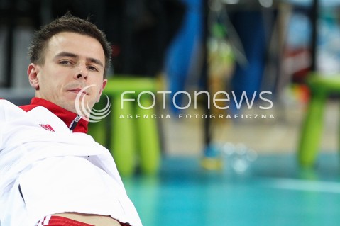  17.05.2014 WROCLAW <br />SIATKOWKA MEZCZYZN <br />TURNIEJ KWALIFIKACYJNY DO MISTRZOSTW EUROPY 2015<br />2015 FIVB WORLD CHAMPIONSHIP - EUROPEAN QUALIFICATION MEN <br />MECZ POLSKA - MACEDONIA ( POLAND - FYROM ) <br />N/Z MARIUSZ WLAZLY SYLWETKA <br /> 