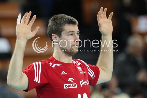  17.05.2014 WROCLAW <br />SIATKOWKA MEZCZYZN <br />TURNIEJ KWALIFIKACYJNY DO MISTRZOSTW EUROPY 2015<br />2015 FIVB WORLD CHAMPIONSHIP - EUROPEAN QUALIFICATION MEN <br />MECZ POLSKA - MACEDONIA ( POLAND - FYROM ) <br />N/Z MICHAL KUBIAK SYLWETKA <br /> 