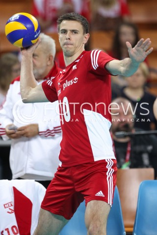  17.05.2014 WROCLAW <br />SIATKOWKA MEZCZYZN <br />TURNIEJ KWALIFIKACYJNY DO MISTRZOSTW EUROPY 2015<br />2015 FIVB WORLD CHAMPIONSHIP - EUROPEAN QUALIFICATION MEN <br />MECZ POLSKA - MACEDONIA ( POLAND - FYROM ) <br />N/Z MARIUSZ WLAZLY SYLWETKA <br /> 
