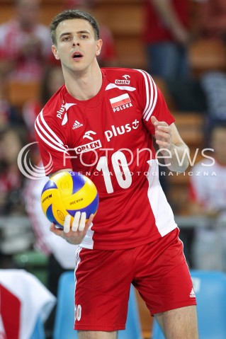  17.05.2014 WROCLAW <br />SIATKOWKA MEZCZYZN <br />TURNIEJ KWALIFIKACYJNY DO MISTRZOSTW EUROPY 2015<br />2015 FIVB WORLD CHAMPIONSHIP - EUROPEAN QUALIFICATION MEN <br />MECZ POLSKA - MACEDONIA ( POLAND - FYROM ) <br />N/Z MARIUSZ WLAZLY SYLWETKA <br /> 