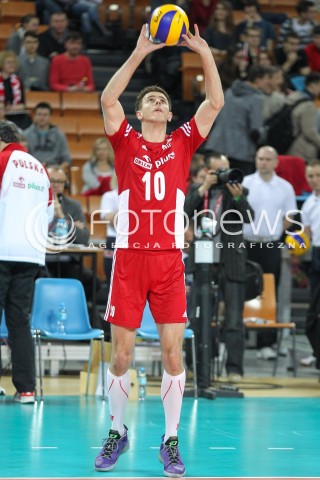  17.05.2014 WROCLAW <br />SIATKOWKA MEZCZYZN <br />TURNIEJ KWALIFIKACYJNY DO MISTRZOSTW EUROPY 2015<br />2015 FIVB WORLD CHAMPIONSHIP - EUROPEAN QUALIFICATION MEN <br />MECZ POLSKA - MACEDONIA ( POLAND - FYROM ) <br />N/Z MARIUSZ WLAZLY SYLWETKA <br /> 