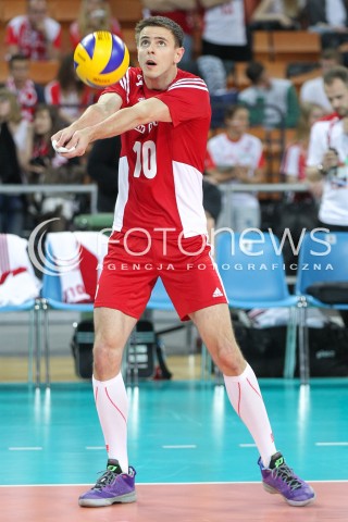  17.05.2014 WROCLAW <br />SIATKOWKA MEZCZYZN <br />TURNIEJ KWALIFIKACYJNY DO MISTRZOSTW EUROPY 2015<br />2015 FIVB WORLD CHAMPIONSHIP - EUROPEAN QUALIFICATION MEN <br />MECZ POLSKA - MACEDONIA ( POLAND - FYROM ) <br />N/Z MARIUSZ WLAZLY SYLWETKA <br /> 