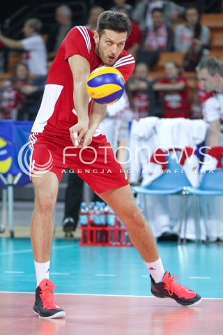  17.05.2014 WROCLAW <br />SIATKOWKA MEZCZYZN <br />TURNIEJ KWALIFIKACYJNY DO MISTRZOSTW EUROPY 2015<br />2015 FIVB WORLD CHAMPIONSHIP - EUROPEAN QUALIFICATION MEN <br />MECZ POLSKA - MACEDONIA ( POLAND - FYROM ) <br />N/Z MICHAL WINIARSKI SYLWETKA <br /> 