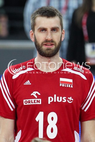  17.05.2014 WROCLAW <br />SIATKOWKA MEZCZYZN <br />TURNIEJ KWALIFIKACYJNY DO MISTRZOSTW EUROPY 2015<br />2015 FIVB WORLD CHAMPIONSHIP - EUROPEAN QUALIFICATION MEN <br />MECZ POLSKA - MACEDONIA ( POLAND - FYROM ) <br />N/Z MARCIN MOZDZONEK SYLWETKA GLOWKA PORTRET<br /> 
