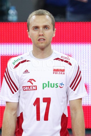  17.05.2014 WROCLAW <br />SIATKOWKA MEZCZYZN <br />TURNIEJ KWALIFIKACYJNY DO MISTRZOSTW EUROPY 2015<br />2015 FIVB WORLD CHAMPIONSHIP - EUROPEAN QUALIFICATION MEN <br />MECZ POLSKA - MACEDONIA ( POLAND - FYROM ) <br />N/Z PAWEL ZATORSKI SYLWETKA GLOWKA PORTRET<br /> 