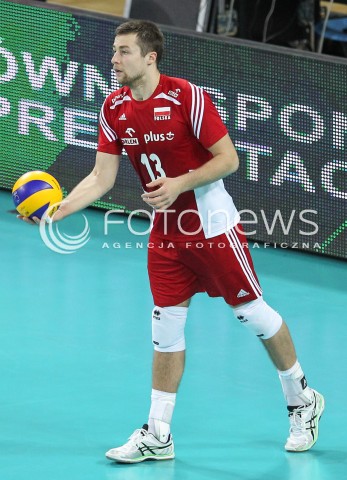  17.05.2014 WROCLAW <br />SIATKOWKA MEZCZYZN <br />TURNIEJ KWALIFIKACYJNY DO MISTRZOSTW EUROPY 2015<br />2015 FIVB WORLD CHAMPIONSHIP - EUROPEAN QUALIFICATION MEN <br />MECZ POLSKA - MACEDONIA ( POLAND - FYROM ) <br />N/Z MICHAL KUBIAK SYLWETKA <br /> 