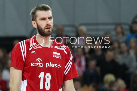  17.05.2014 WROCLAW <br />SIATKOWKA MEZCZYZN <br />TURNIEJ KWALIFIKACYJNY DO MISTRZOSTW EUROPY 2015<br />2015 FIVB WORLD CHAMPIONSHIP - EUROPEAN QUALIFICATION MEN <br />MECZ POLSKA - MACEDONIA ( POLAND - FYROM ) <br />N/Z MARCIN MOZDZONEK <br /> 
