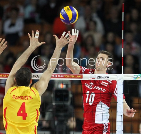  17.05.2014 WROCLAW <br />SIATKOWKA MEZCZYZN <br />TURNIEJ KWALIFIKACYJNY DO MISTRZOSTW EUROPY 2015<br />2015 FIVB WORLD CHAMPIONSHIP - EUROPEAN QUALIFICATION MEN <br />MECZ POLSKA - MACEDONIA ( POLAND - FYROM ) <br />N/Z MARIUSZ WLAZLY <br /> 
