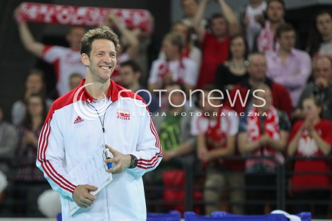  17.05.2014 WROCLAW <br />SIATKOWKA MEZCZYZN <br />TURNIEJ KWALIFIKACYJNY DO MISTRZOSTW EUROPY 2015<br />2015 FIVB WORLD CHAMPIONSHIP - EUROPEAN QUALIFICATION MEN <br />MECZ POLSKA - MACEDONIA ( POLAND - FYROM ) <br />N/Z STEPHANE ANTIGA TRENER ( HEAD COACH ) RADOSC EMOCJE SYLWETKA <br /> 