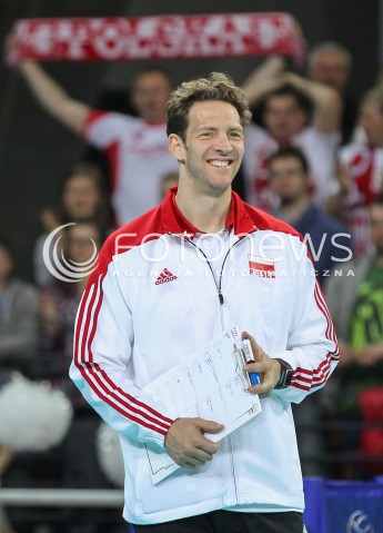  17.05.2014 WROCLAW <br />SIATKOWKA MEZCZYZN <br />TURNIEJ KWALIFIKACYJNY DO MISTRZOSTW EUROPY 2015<br />2015 FIVB WORLD CHAMPIONSHIP - EUROPEAN QUALIFICATION MEN <br />MECZ POLSKA - MACEDONIA ( POLAND - FYROM ) <br />N/Z STEPHANE ANTIGA TRENER ( HEAD COACH ) RADOSC EMOCJE SYLWETKA <br /> 