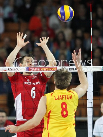  17.05.2014 WROCLAW <br />SIATKOWKA MEZCZYZN <br />TURNIEJ KWALIFIKACYJNY DO MISTRZOSTW EUROPY 2015<br />2015 FIVB WORLD CHAMPIONSHIP - EUROPEAN QUALIFICATION MEN <br />MECZ POLSKA - MACEDONIA ( POLAND - FYROM ) <br />N/Z BARTOSZ KUREK <br /> 