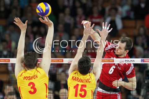  17.05.2014 WROCLAW <br />SIATKOWKA MEZCZYZN <br />TURNIEJ KWALIFIKACYJNY DO MISTRZOSTW EUROPY 2015<br />2015 FIVB WORLD CHAMPIONSHIP - EUROPEAN QUALIFICATION MEN <br />MECZ POLSKA - MACEDONIA ( POLAND - FYROM ) <br />N/Z BARTOSZ KUREK <br /> 