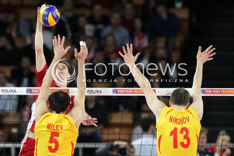  17.05.2014 WROCLAW <br />SIATKOWKA MEZCZYZN <br />TURNIEJ KWALIFIKACYJNY DO MISTRZOSTW EUROPY 2015<br />2015 FIVB WORLD CHAMPIONSHIP - EUROPEAN QUALIFICATION MEN <br />MECZ POLSKA - MACEDONIA ( POLAND - FYROM ) <br />N/Z MARIUSZ WLAZLY <br /> 