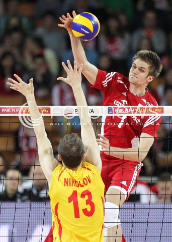  17.05.2014 WROCLAW <br />SIATKOWKA MEZCZYZN <br />TURNIEJ KWALIFIKACYJNY DO MISTRZOSTW EUROPY 2015<br />2015 FIVB WORLD CHAMPIONSHIP - EUROPEAN QUALIFICATION MEN <br />MECZ POLSKA - MACEDONIA ( POLAND - FYROM ) <br />N/Z KAROL KLOS <br /> 