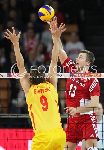  17.05.2014 WROCLAW <br />SIATKOWKA MEZCZYZN <br />TURNIEJ KWALIFIKACYJNY DO MISTRZOSTW EUROPY 2015<br />2015 FIVB WORLD CHAMPIONSHIP - EUROPEAN QUALIFICATION MEN <br />MECZ POLSKA - MACEDONIA ( POLAND - FYROM ) <br />N/Z MICHAL KUBIAK <br /> 