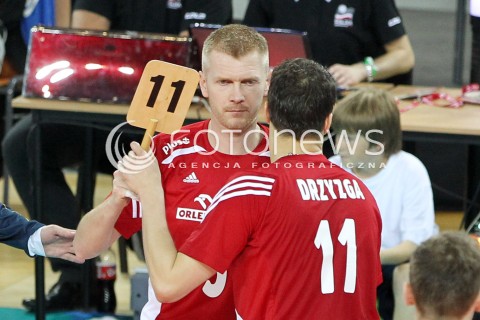  17.05.2014 WROCLAW <br />SIATKOWKA MEZCZYZN <br />TURNIEJ KWALIFIKACYJNY DO MISTRZOSTW EUROPY 2015<br />2015 FIVB WORLD CHAMPIONSHIP - EUROPEAN QUALIFICATION MEN <br />MECZ POLSKA - MACEDONIA ( POLAND - FYROM ) <br />N/Z PAWEL ZAGUMNY FABIAN DRZYZGA <br /> 