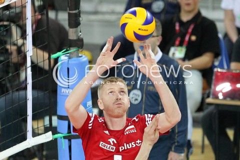  17.05.2014 WROCLAW <br />SIATKOWKA MEZCZYZN <br />TURNIEJ KWALIFIKACYJNY DO MISTRZOSTW EUROPY 2015<br />2015 FIVB WORLD CHAMPIONSHIP - EUROPEAN QUALIFICATION MEN <br />MECZ POLSKA - MACEDONIA ( POLAND - FYROM ) <br />N/Z PAWEL ZAGUMNY <br /> 