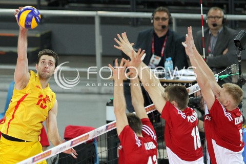  17.05.2014 WROCLAW <br />SIATKOWKA MEZCZYZN <br />TURNIEJ KWALIFIKACYJNY DO MISTRZOSTW EUROPY 2015<br />2015 FIVB WORLD CHAMPIONSHIP - EUROPEAN QUALIFICATION MEN <br />MECZ POLSKA - MACEDONIA ( POLAND - FYROM ) <br />N/Z RISTO NIKOLOV <br /> 