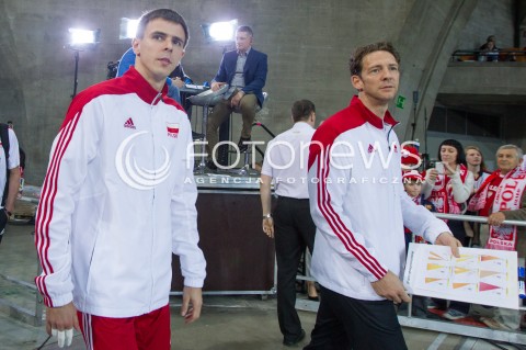  18.05.2014 WROCLAW <br />SIATKOWKA MEZCZYZN <br />TURNIEJ KWALIFIKACYJNY DO MISTRZOSTW EUROPY 2015<br />2015 FIVB WORLD CHAMPIONSHIP - EUROPEAN QUALIFICATION MEN <br />MECZ POLSKA - SLOWENIA ( POLAND - SLOVENIA ) <br />N/Z MARIUSZ WLAZLY STEPHANE ANTIGA TRENER ( HEAD COACH ) <br /> 