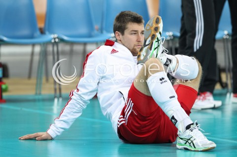  18.05.2014 WROCLAW <br />SIATKOWKA MEZCZYZN <br />TURNIEJ KWALIFIKACYJNY DO MISTRZOSTW EUROPY 2015<br />2015 FIVB WORLD CHAMPIONSHIP - EUROPEAN QUALIFICATION MEN <br />MECZ POLSKA - SLOWENIA ( POLAND - SLOVENIA ) <br />N/Z MICHAL KUBIAK SYLWETKA <br /> 