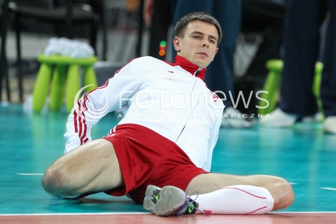  18.05.2014 WROCLAW <br />SIATKOWKA MEZCZYZN <br />TURNIEJ KWALIFIKACYJNY DO MISTRZOSTW EUROPY 2015<br />2015 FIVB WORLD CHAMPIONSHIP - EUROPEAN QUALIFICATION MEN <br />MECZ POLSKA - SLOWENIA ( POLAND - SLOVENIA ) <br />N/Z MARIUSZ WLAZLY SYLWETKA <br /> 