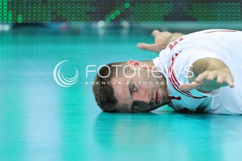  18.05.2014 WROCLAW <br />SIATKOWKA MEZCZYZN <br />TURNIEJ KWALIFIKACYJNY DO MISTRZOSTW EUROPY 2015<br />2015 FIVB WORLD CHAMPIONSHIP - EUROPEAN QUALIFICATION MEN <br />MECZ POLSKA - SLOWENIA ( POLAND - SLOVENIA ) <br />N/Z GRZEGORZ BOCIEK SYLWETKA <br /> 