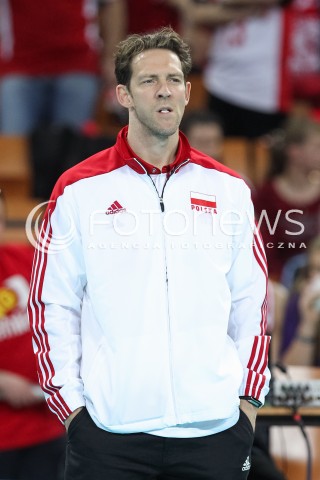  18.05.2014 WROCLAW <br />SIATKOWKA MEZCZYZN <br />TURNIEJ KWALIFIKACYJNY DO MISTRZOSTW EUROPY 2015<br />2015 FIVB WORLD CHAMPIONSHIP - EUROPEAN QUALIFICATION MEN <br />MECZ POLSKA - SLOWENIA ( POLAND - SLOVENIA ) <br />N/Z STEPHANE ANTIGA TRENER ( HEAD COACH ) SYLWETKA GUMA DO ZUCIA<br /> 