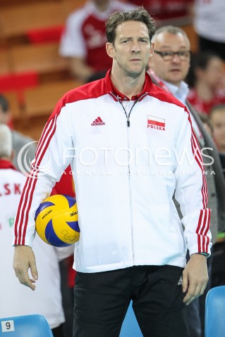  18.05.2014 WROCLAW <br />SIATKOWKA MEZCZYZN <br />TURNIEJ KWALIFIKACYJNY DO MISTRZOSTW EUROPY 2015<br />2015 FIVB WORLD CHAMPIONSHIP - EUROPEAN QUALIFICATION MEN <br />MECZ POLSKA - SLOWENIA ( POLAND - SLOVENIA ) <br />N/Z STEPHANE ANTIGA TRENER ( HEAD COACH ) SYLWETKA PILKA<br /> 