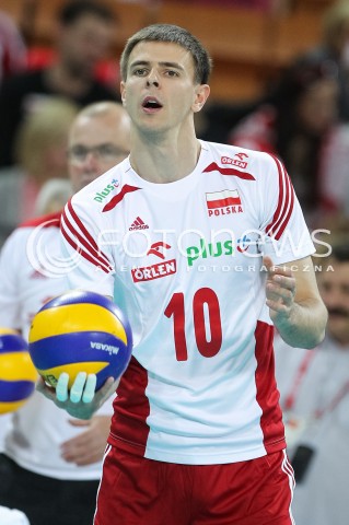  18.05.2014 WROCLAW <br />SIATKOWKA MEZCZYZN <br />TURNIEJ KWALIFIKACYJNY DO MISTRZOSTW EUROPY 2015<br />2015 FIVB WORLD CHAMPIONSHIP - EUROPEAN QUALIFICATION MEN <br />MECZ POLSKA - SLOWENIA ( POLAND - SLOVENIA ) <br />N/Z MARIUSZ WLAZLY SYLWETKA <br /> 
