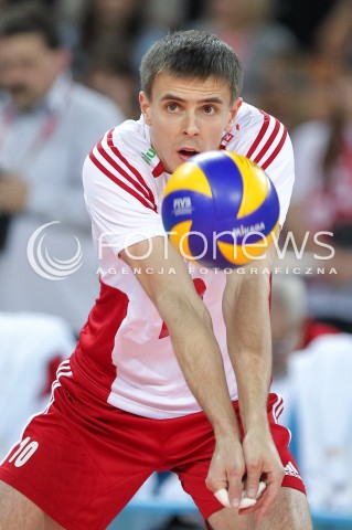  18.05.2014 WROCLAW <br />SIATKOWKA MEZCZYZN <br />TURNIEJ KWALIFIKACYJNY DO MISTRZOSTW EUROPY 2015<br />2015 FIVB WORLD CHAMPIONSHIP - EUROPEAN QUALIFICATION MEN <br />MECZ POLSKA - SLOWENIA ( POLAND - SLOVENIA ) <br />N/Z MARIUSZ WLAZLY SYLWETKA <br /> 