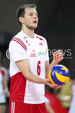 18.05.2014 WROCLAW <br />SIATKOWKA MEZCZYZN <br />TURNIEJ KWALIFIKACYJNY DO MISTRZOSTW EUROPY 2015<br />2015 FIVB WORLD CHAMPIONSHIP - EUROPEAN QUALIFICATION MEN <br />MECZ POLSKA - SLOWENIA ( POLAND - SLOVENIA ) <br />N/Z BARTOSZ KUREK SYLWETKA <br /> 
