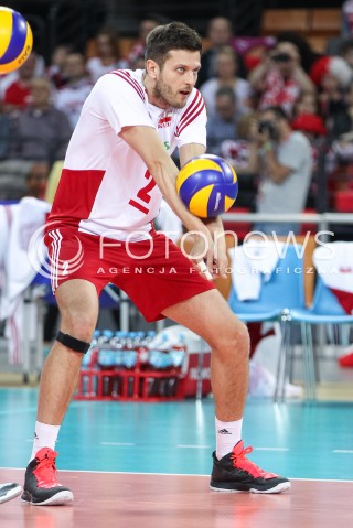  18.05.2014 WROCLAW <br />SIATKOWKA MEZCZYZN <br />TURNIEJ KWALIFIKACYJNY DO MISTRZOSTW EUROPY 2015<br />2015 FIVB WORLD CHAMPIONSHIP - EUROPEAN QUALIFICATION MEN <br />MECZ POLSKA - SLOWENIA ( POLAND - SLOVENIA ) <br />N/Z MICHAL WINIARSKI SYLWETKA <br /> 