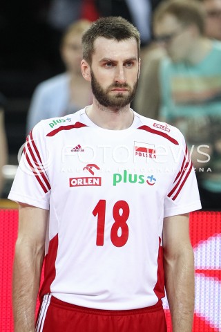  18.05.2014 WROCLAW <br />SIATKOWKA MEZCZYZN <br />TURNIEJ KWALIFIKACYJNY DO MISTRZOSTW EUROPY 2015<br />2015 FIVB WORLD CHAMPIONSHIP - EUROPEAN QUALIFICATION MEN <br />MECZ POLSKA - SLOWENIA ( POLAND - SLOVENIA ) <br />N/Z MARCIN MOZDZONEK SYLWETKA GLOWKA PORTRET<br /> 