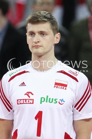  18.05.2014 WROCLAW <br />SIATKOWKA MEZCZYZN <br />TURNIEJ KWALIFIKACYJNY DO MISTRZOSTW EUROPY 2015<br />2015 FIVB WORLD CHAMPIONSHIP - EUROPEAN QUALIFICATION MEN <br />MECZ POLSKA - SLOWENIA ( POLAND - SLOVENIA ) <br />N/Z PIOTR NOWAKOWSKI SYLWETKA GLOWKA PORTRET<br /> 