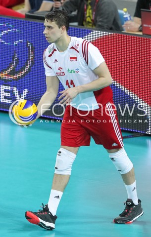  18.05.2014 WROCLAW <br />SIATKOWKA MEZCZYZN <br />TURNIEJ KWALIFIKACYJNY DO MISTRZOSTW EUROPY 2015<br />2015 FIVB WORLD CHAMPIONSHIP - EUROPEAN QUALIFICATION MEN <br />MECZ POLSKA - SLOWENIA ( POLAND - SLOVENIA ) <br />N/Z FABIAN DRZYZGA SYLWETKA <br /> 