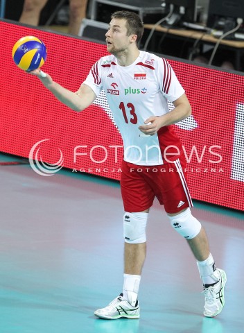  18.05.2014 WROCLAW <br />SIATKOWKA MEZCZYZN <br />TURNIEJ KWALIFIKACYJNY DO MISTRZOSTW EUROPY 2015<br />2015 FIVB WORLD CHAMPIONSHIP - EUROPEAN QUALIFICATION MEN <br />MECZ POLSKA - SLOWENIA ( POLAND - SLOVENIA ) <br />N/Z MICHAL KUBIAK SYLWETKA <br /> 
